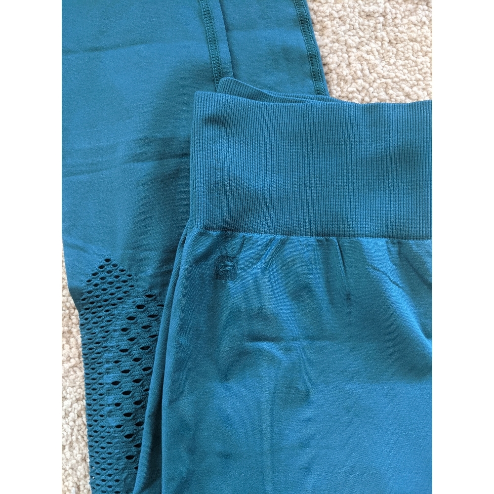 Fabletics Teal Leggings Tall EUC